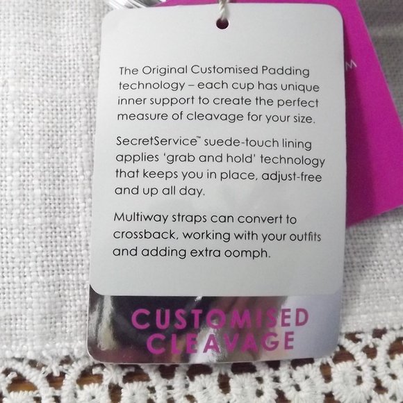 Black Plunge Bra 34G,FMO, Multiway Straps - Picture 5 of 10